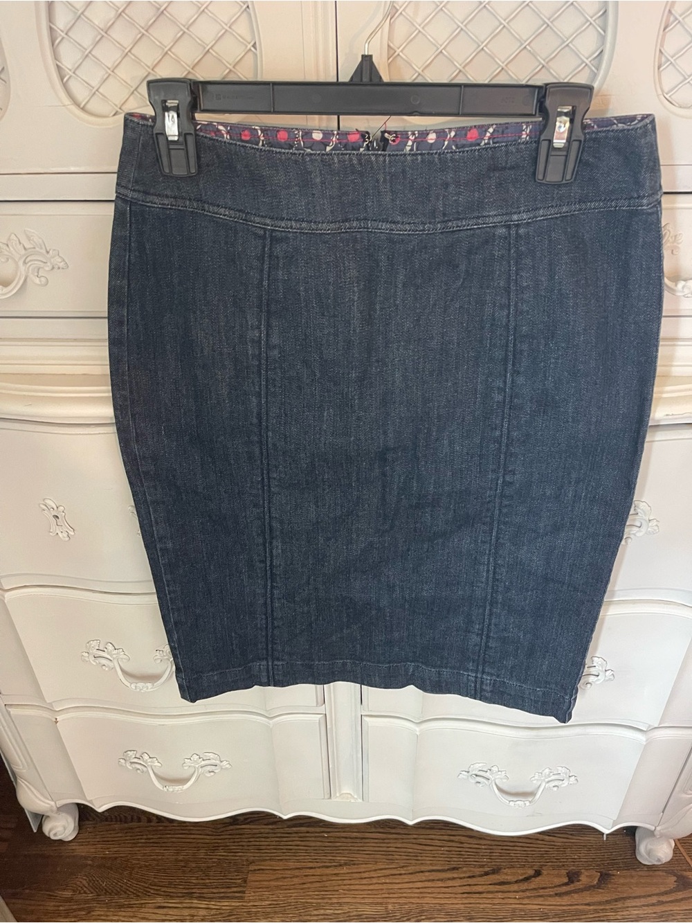 Boden Dark Blue Denim Pencil Skirt